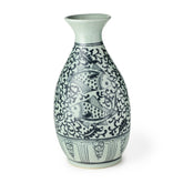 Stoneware Hand Painted Vase Two Fish Design